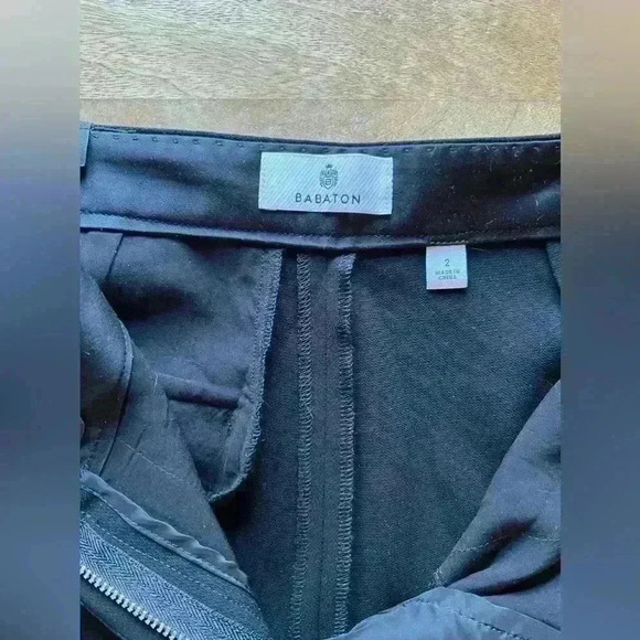 Babaton Tuxedo Ankle Pants  | Black | Size 2 | Mid Rise | Tapered Trouser Pants - Picture 3 of 13